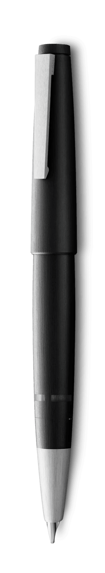 The tip of a LAMY 2000 fountain pen